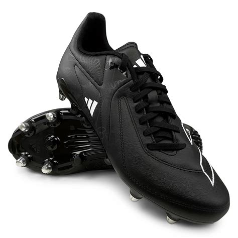 adidas rs elite rugby cleat  soft ground boot core blackwhitecarbon sku hp