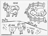 Coloring Pages Farm Preschool Animal sketch template
