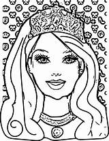 Barbie Coloring Pages Face Easy Princess Printable Color Print Getcolorings Bubakids Pdf Popular Beautiful sketch template