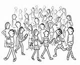 Drawing Draw Crowd People Crowds Simple Background Steps Tips Some Easy Cartoon Step Human Going Figures Other Stick Smaller Figure sketch template