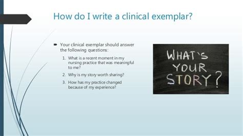 writing  clinical exemplar