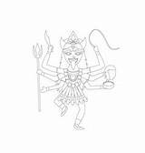 Goddess Hindu sketch template