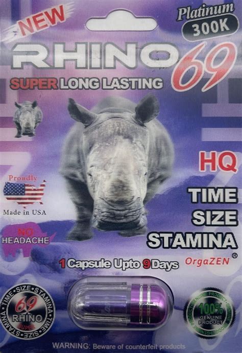 Rhino Super Long Lasting 69 300k Men Sexual Supplement Enhancement Pill
