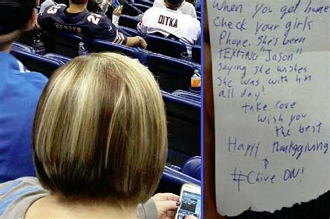 football fan spots woman text cheating at a game and lets husband know in polite note irish