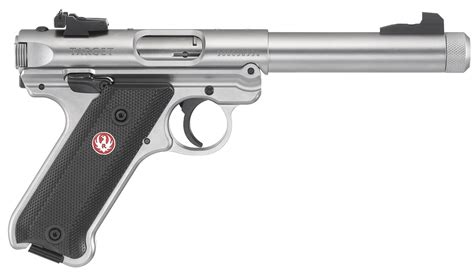 Ruger Mark Iv Target 22lr Stainless Rimfire Pistol With Threaded Bull
