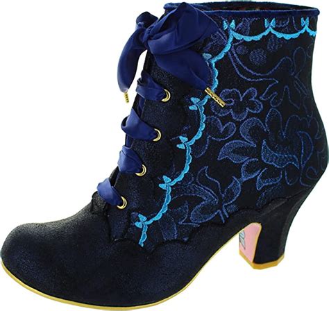 irregular choice size 7 women s chinese whispers textile ankle boots