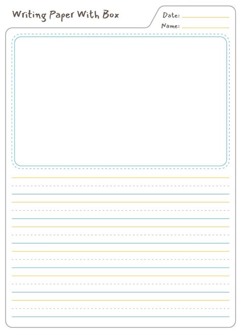 lined paper  picture box  google docs template