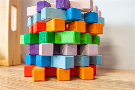 colour grid wooden blocks