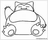 Snorlax Pages Pokemon Coloring Color Coloringpagesonly sketch template