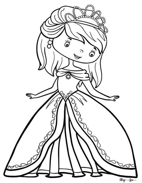 pretty princess coloring pages skip   lou
