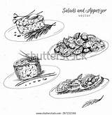 Salads Appetizer sketch template