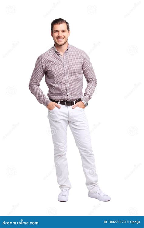 full body portrait  young happy smiling cheerful business man  white stock image image