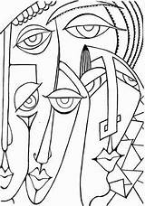 Picasso Colorare Cubism Kunst Malvorlagen Boyama Cubismo Disegni Berühmte Kunstunterricht Malerarbeiten Vorschule Modigliani Peinture Quadri Sayfalari Masques Cubiste Sayfaları Cuadros sketch template