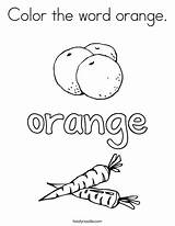 Coloring Orange Color Word Twistynoodle Noodle Print Ll Twisty sketch template