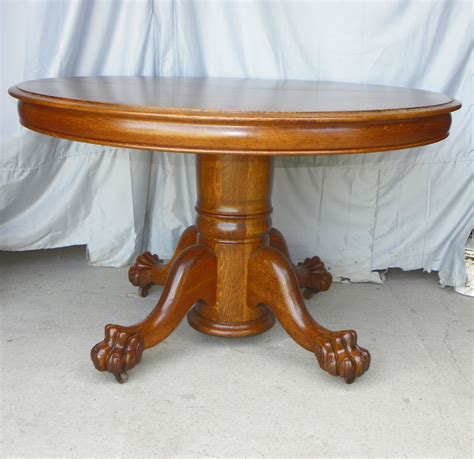 antique  oak pedestal dining table home