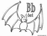 Coloring Bat Pages Halloween Alphabet Animal Abc Batman Bats Printable Color Comments sketch template