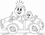 Car Baby Coloring Dad sketch template