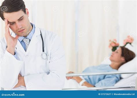 worried doctor  patient  hospital stock image image  people hospital