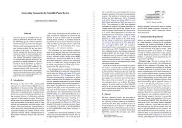 generating summaries  scientific paper review papers  code