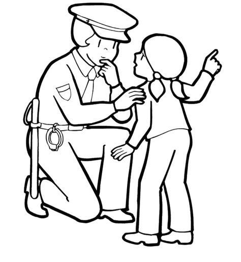 officer police woman  children coloring pages police coloring