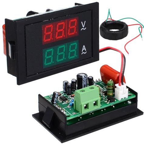 dual display ac   digital volt amp meter voltage meter current meter ampere panel