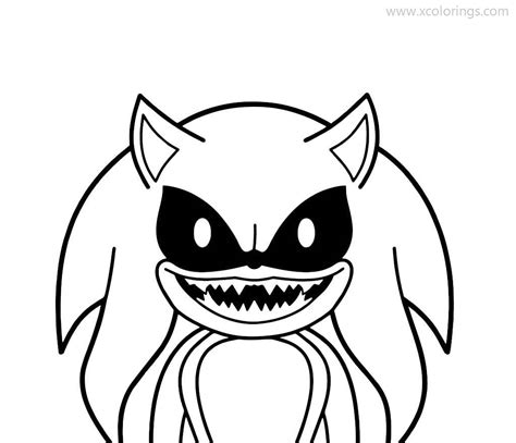 sonic exe portrait coloring pages xcoloringscom