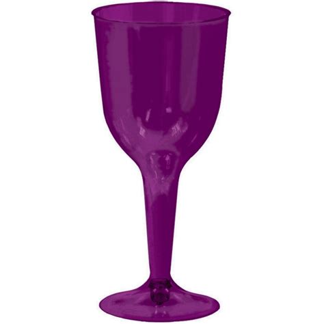 Plum Purple Wine Glass Plastic Glasses 295ml Pack Of 18