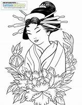 Coloring Pages Gueixa Japanese Geisha Drawings Adult Girls Asian Choose Board sketch template