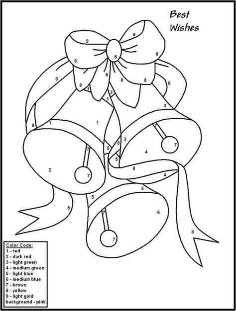christmas color  numbers  coloring pages  kids