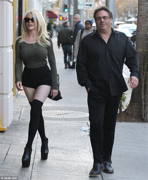 courtney stodden in heels and tiny shorts in beverly hills daily mail