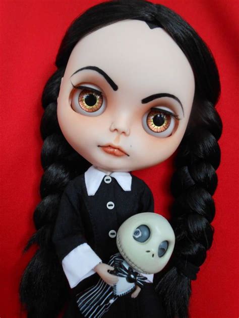 details about custom wednesday addams blythe doll