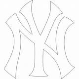 Yankees York Yankee Béisbol Logotipo Getcoloringpages sketch template