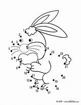 Dots Connect Dot Rabbit Bunny Printable Game Cute Lovely Kids Games Easy Easter Valentine Print Coloring Pages sketch template