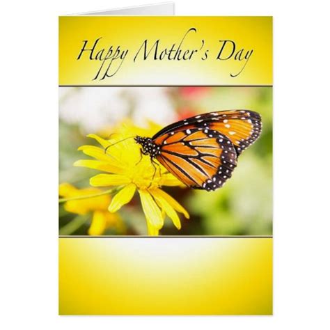 happy mothers day monarch butterfly card zazzle