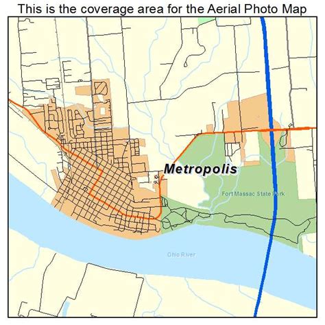 aerial photography map  metropolis il illinois
