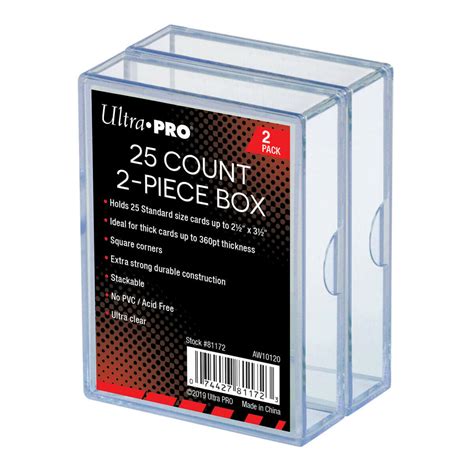 pack ultra pro  piece plastic card storage box  count size slider box fairxchanged