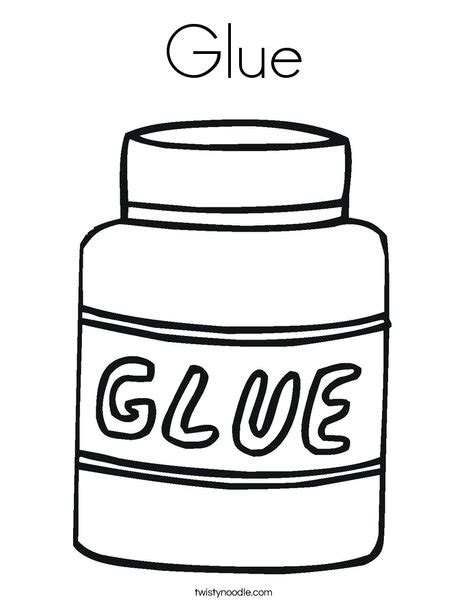 glue clipart colouring glue colouring transparent