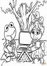 Coloring Muppet Babies Pages Muppets Baby Picnic Piggy Kermit Printable Miss Ants Disney Drawing Animal Kids Coloriage Color Elmo Book sketch template