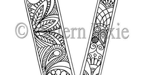 adult colouring page alphabet letter  alphabet letters hand drawn