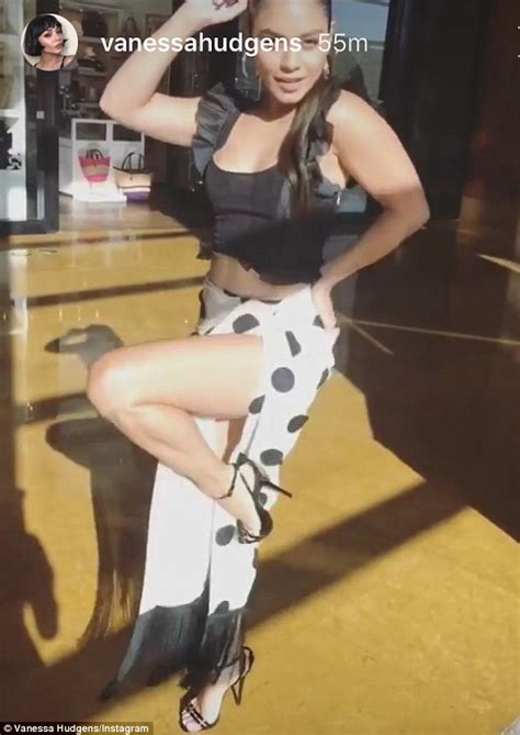Vanessa Hudgens Shows Off Serious Leg In Polka Dot Skirt And Corset Top