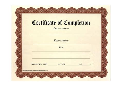 printable blank award certificate templates professional