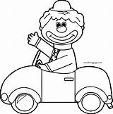 Coloring Clown Car Riding Wecoloringpage Pages sketch template