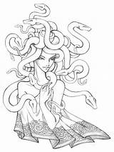 Medusa Snake Mythology Coloriage Mythologie Greek Danae αναζήτηση Ancient Netart Perseus Snakes sketch template