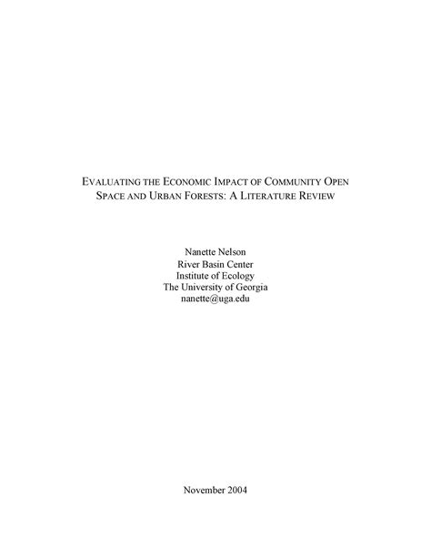 literature review title page sample