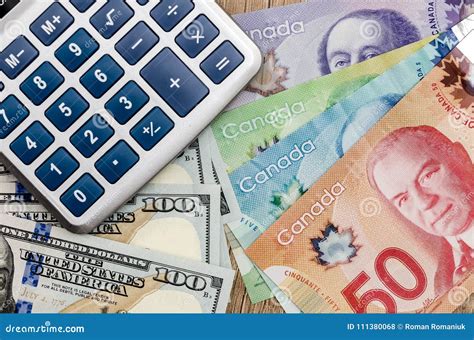 calculator  dollar usd  cad stock photo image  currency canadians