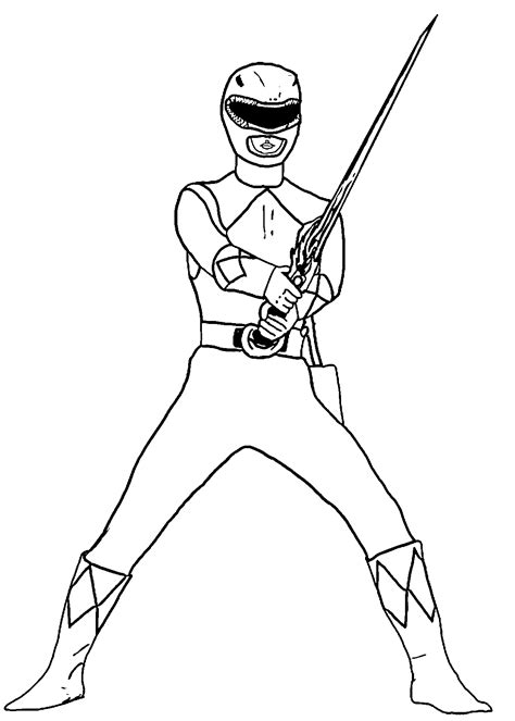 power rangers coloring pages printable ranger megaforce red drawing