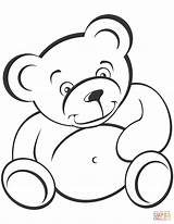 Teddy Coloring Bear Pages sketch template