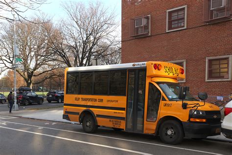 stolen school bus rams cars in new york city at least 1 officer and 1