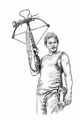 Walking Dead Daryl Dixon Enchanted Rick sketch template
