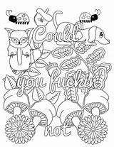 Coloring Pages Swear Word Adult Printable Stress Away Quote sketch template